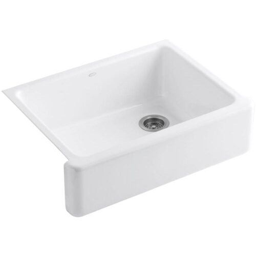 Whitehaven Farmhouse Undermount Apron Front Cast Iron 30 in. Self-Trimming Single Bowl Kitchen Sink in White