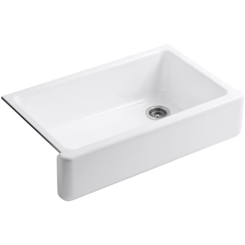 Whitehaven Undermount Farmhouse Apron Front Cast Iron 36 in. Single Bowl Kitchen Sink in White