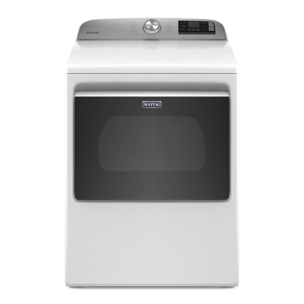 7.4 cu. ft. 240-Volt Smart Capable White Electric Dryer with Hamper Door and Advanced Moisture Sensing