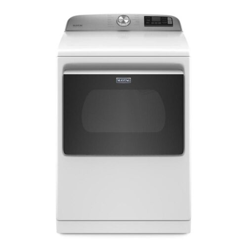 7.4 cu. ft. 240-Volt Smart Capable White Electric Vented Dryer with Hamper Door and Steam