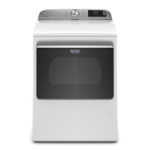 7.4 cu. ft. 120-Volt Smart Capable White Gas Dryer with Hamper Door