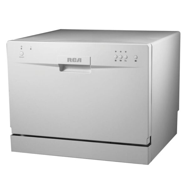 24 in. White Electronic CounterTop Control 600120-volt Dishwasher with 6-Cycles