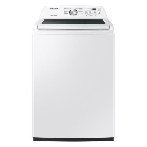 4.4 cu. ft. Capacity White Top Load Washer Agitator with Vibration Reduction