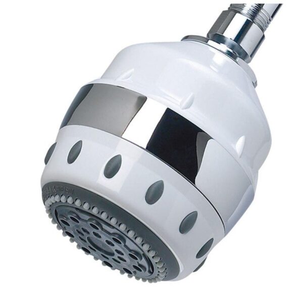 5-Spray Filtered Showerhead in White