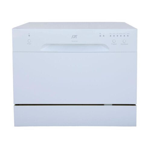 18 in. White Digital CounterTop Control 120-volt Dishwasher with 7-Cycles