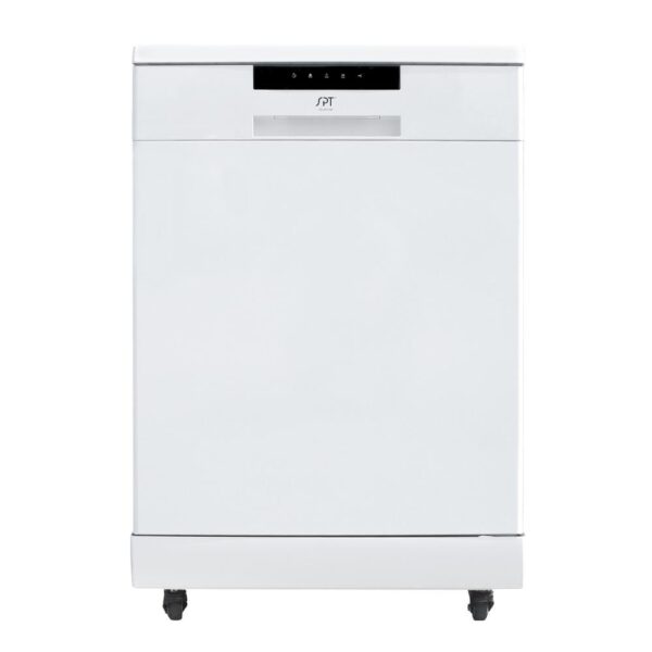 24 in. Portable Dishwasher in White with 10 Place Settings Capacity