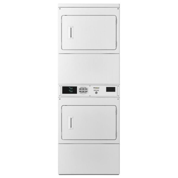 7.4 cu. ft. 240-Volt White Electric Double Stacked Commercial Dryer