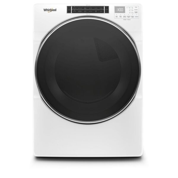 7.4 cu. ft. 240-Volt White Stackable Electric Dryer with Steam and Intuitive Touch Controls