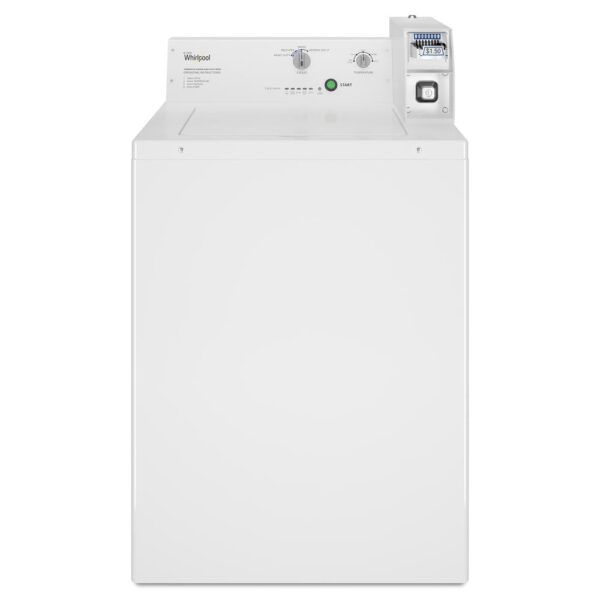 3.3 cu. ft. White Commercial Top Load Washing Machine Coin Operated